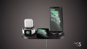 Wireless Charger 6 in 1 Fast Wireless Charging Stand For Phone Charging Dock Station Compatible For Watch Charger Lightning Micro USB Type C Charging Station for Multiple Devices