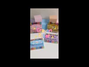 Crayon San.rio Stick Putar isi 12 Warna Twist Pensil Pastel Krayon Set Mewarnai Anak Krayon