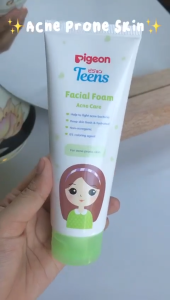 PIGEON TEENS FACIAL FOAM ACNE CARE 100ML - Kulit Berjerawat | Sabun Cuci Muka Remaja