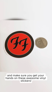 FOO FIGHTERS ROCK N ROLL BAND VINYL STICKERS