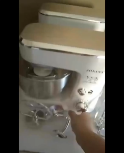 SOKANY 6 Speed Stand Mixer 4L Stainless Steel Bowl Mesin Pengadun Tepung Cream Egg Whisk Blender Cake Dough Hook Flat Beater Bread Mixer Maker Kitchen