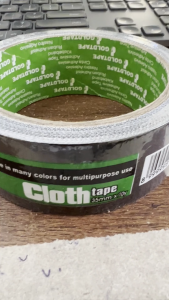 Lakban Kain Hitam 35mm x 10 Y Cloth Tape GOLDTAPE PER 1 DUS