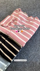 BLOUSE CARDIGAN CROP SALUR WAFER PREMIUM