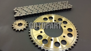 Gear Gir satu paket Vixion new Vixion lama NVL NVA Gearset gigi tarik rantai roda Girset model sss