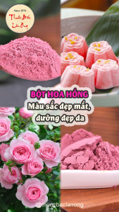 Bột hoa hồng nguyên chất 100g (Làm mặt nạ dẻo trà dưỡng nhan)