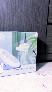 Lampu LED Kipas Angin AC E27 30 Wat lampu LED Plafon + Kipas Angin Dinding Remote 2 in 1