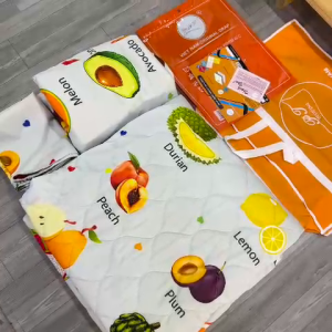 [Mẫu Trái Cây] hàng loại xịn. Ga CHỐNG THẤM kháng khuẩn chính hãng PT chất vải Lụa Organic mềm mịn mát nhiều size