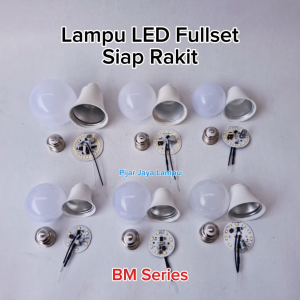 Paket Lampu LED BM Full Set Siap Rakit 5 7 9 12 15 18 20 25 30 40 50 Watt