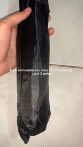 Payung Lipat 2 Polos dan Lapis Silver Biru Hitam Hijau kombinasi Putih Anti UV