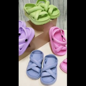 Sandal Anak Perempuan Selop Silang Tali Belakang Sandal Anak & Dewasa Ukuran 24 - 41 Viral Terbaru