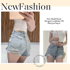 KDAShop ฮอตฮิต ติดเทรนด์ กางเกงยีนส์ขาสั้น สีซีด ดีเทลแต่งขาดช่วงปลายขา เพิ่มความแซ่บไปอี๊ก ทรงสวยเข้ารูป ใส่สบาย แมทช์ได้ทุกลุค สาวๆต้องมีติดบ้านไว้สักตัวน๊าาา