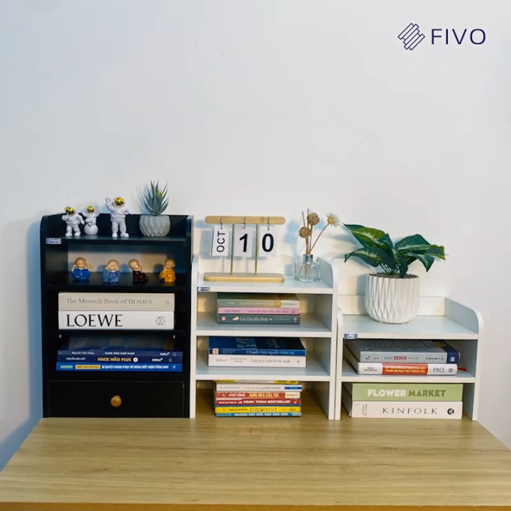 Kệ Sách Gỗ Mini Để Bàn FIVO FB27 Đa Năng, Dễ Lắp Ráp, Tiết Kiệm Không ...