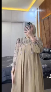 .. promo Gamis Set Hijab Terbaru Kekinian Baju Wanita Dewasa Muslim Viral Lebaran Model Baru Bunga Jelita