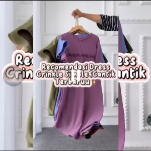 Daster Zaneta Gamis Wanita Crinkle Airflow Busui Retsleting Depan Friendly | Pilihan Lazada Dress Crinkle Polos Murah kekinian