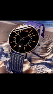 Jam Tangan Pria Anti Air Orii C01-02 Jam Tangan Pria Pelajar Versi Korea Jam Tangan Tali Jaring Baja Tahan Karat Kalender Modis Ultratipis Sederhana Dan Elegan