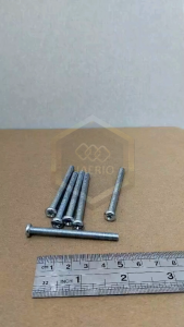 10 BIJI BAUT JP M5X55 PAN HEAD SEKRUP M5 X 55 PANJANG 55CM 55 CM 5X55 5 X 55 MM 55MM OBENG PLUS SKRUP PUTIH GALVANIZ GALVANIS GALPANIS PITCH DRAT 0.8