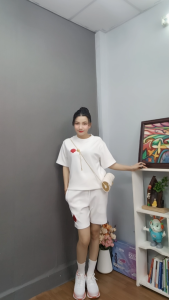 Set Bộ Đồ Nữ Tay Ngắn Mặc Hằng Ngày Chất Liệu Cotton 4 Chiều Thoáng Mát bộ xuất hàn bộ hãng sale