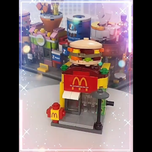 ZHBO Mainan Anak Perempuan Bricks Lego City Toko McDonalds Model DIY Kreatif Untuk Susun Edukasi Mainan 5/6/7/8 tahun
