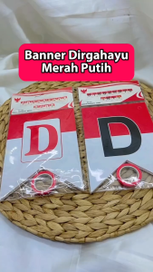 [LENGKAP] BANNER MERAH PUTIH DEKORASI 17 AGUSTUS DIRGAHAYU RI / GARLAND TARIK HUT RI