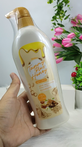 HBS02 Mistine tammy plus honey Body lotion 500ml. มิสทีน โลชั่นบำรุงผิว ขวดใหญ่ หัวปั๊ม สูตรน้ำผึ้ง