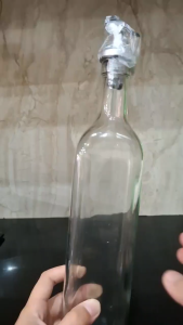 Dispenser Minyak Kaca Dobel 500 ML dengan Penutup & Tempat Minyak Goreng Kaca 2 Pcs