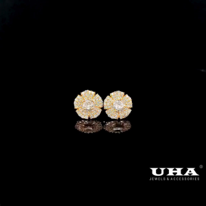 B1604 Bông tai nữ đính đá CZ thiết kế bền màu UHA