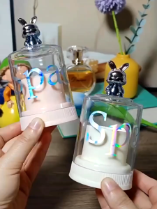 Cute Rabbit Transparent Toothpick Box Household Cotton Swab Box Desktop Storage Box Creative Dental Floss Box