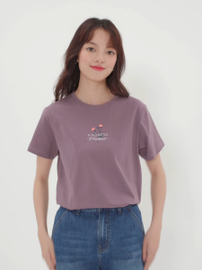 GIORDANO Áo Phông Nữ In Hoa Thoải Mái Mùa Hè Áo Thun Cotton Tay Ngắn Cổ Tròn Thoải Mái Thời Trang Áo Phông Free Shipping 13324317