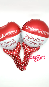 Balon PENTUNGAN Foil HUT RI - Balon Tepuk Pentungan Dirgahayu Indonesia 17an 17 Agustus Merah Putih