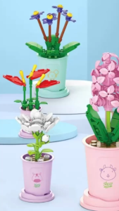 INDO - Mainan Bunga DIY Block 3D / Building Blocks Motif Bunga
