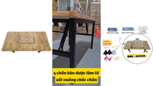 Bàn nướng gấp gọn cao cấp chuyên làm tiệc nướng - Bàn nướng ngoài trời picnic dã ngoại tiện lợi - BNL60