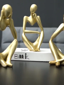 3pcs/1pcs Thinker Sculpture Figurine Set Home Decor Statues Modern Bookcase Artwork Decor Desktop Ornaments