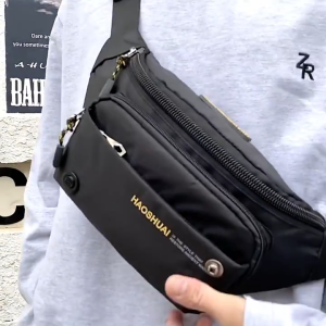 Men Gym Crossbody Bag Adjustable Strap Fitness Mobile Phone Bag Wear-Resistant Marathon Fanny Pack for Outdoor Sports