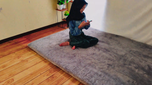 Karpet bulu rasfur ukuran 200X120X3.5CM HSP. LP