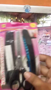 Set Alata Potong Rambut 3 in 1 Gunting Sisir Pisau Cukur