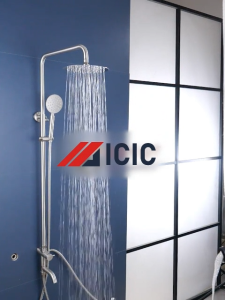 ICIC 304 Stainless Single Source Shower Set for Bathroom with Faucet 3 way Single Cold Rain Shower Head Complete Set