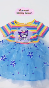 Comel Kids Cartoon Baby Dress Kuromi Baby Gaun