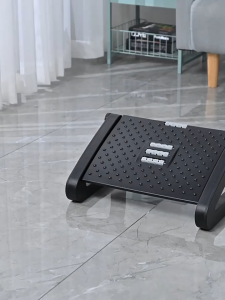 Ergonomic Foot Rest / Enhance your sitting posture / Ergonomic Footrest Angle Tilt Adjustable with Anti-Fatigue Surface Steel Non-slip Under Desk Foot Rest Mat