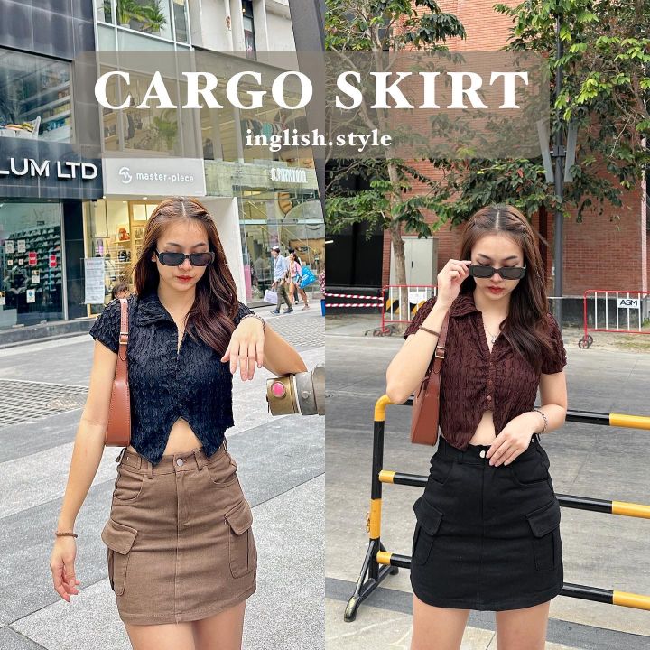 กระโปรงสั้น กระโปรงคาร์โก้ รุ่น Cargo skirt