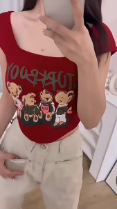 Comfortable Slimming T-Shirt with Chest Pad for Summer