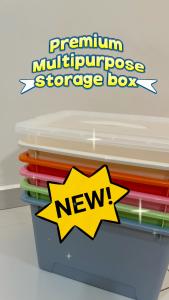 Premium Multipurpose Storage Box With Handle - 18L / 30L - Kotak Simpanan Plastik Bekas Simpanan - Durable and Spacious - Various Sizes