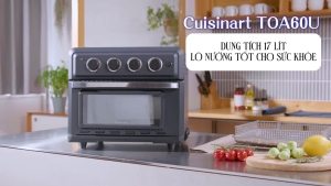 Lò chiên nướng không dầu mini Cuisinart TOA60U 17 lít 1630W 7 chức năng