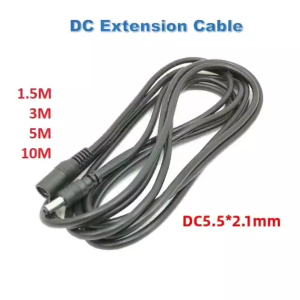 DC Extension Cable 1.5M 3M 5M 10M 2.1mm x 5.5mm Female to Male Plug for 12V Power Adapter Cord For CCTV Camera LED Strip