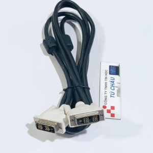 Cáp DVI / Cáp 2 đầu DVI - D (Loại 24 + 1 Kim) - Cáp dài 1.5M (ZIN đầu Trắng)