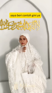 Mukena Putih Seserahan Malaika Brukat Princes Series Mewah