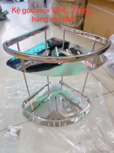 KỆ GÓC NHÀ TẮM 2 TẦNG INOX