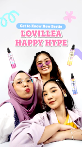 LOVILLEA Eau De Parfum 100ml | Blooming Rose | Enchanting Lily | Classy Freesia | Parfum Remaja | Minyak Wangi | BPOM