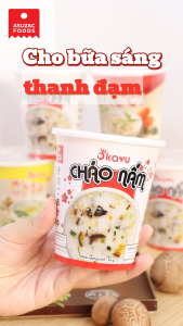 Cháo nấm ăn liền Asuzac thùng 12 ly (36 g x 12 ly) - Chay mặn đều dùng được