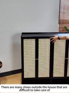 multi-layer Bamboo Shoe cabinet Shoe Rack dust-proof Shoes Cabinet large-capacity Wooden Shoe Rack Flip Door Shoe Cabinet Rak Kasut Kayu 鞋柜