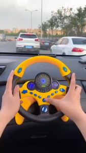 Infant Shining Eletric Simulation Steering Wheel Toy With Light Sound Kids Early Educational Stroller Steering Wheel Vocal Toys